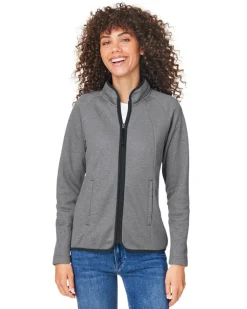 Core365 CE72W - Ladies Venture Heathered Stripe Full-Zip
