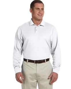 Devon & Jones D110 - Men's Pima Piqué Long-Sleeve Polo