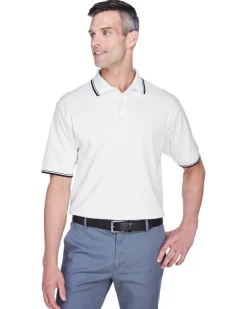 Devon & Jones D140 - Men's Tipped Perfect Pima Interlock Polo