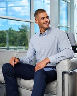 Devon & Jones DG537 - Crownlux Performance® Men's Microstripe Shirt