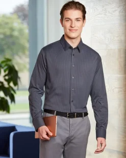 Devon & Jones DG535 - Men's CrownLux Performance Tonal Mini Check Shirt