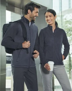 Devon & Jones DG796 - Men's Newbury Colorblock Mélange Fleece Full-Zip
