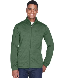 Devon & Jones DG796 - Men's Newbury Colorblock Mélange Fleece Full-Zip