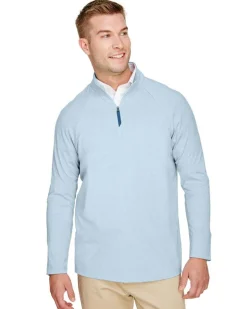 Devon & Jones DG480 - Men's Performance Micro-Stripe Quarter-Zip Pullover