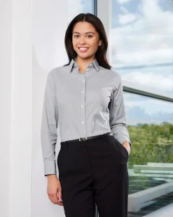 Devon & Jones DG537W - Crownlux Performance® Ladies Microstripe Shirt