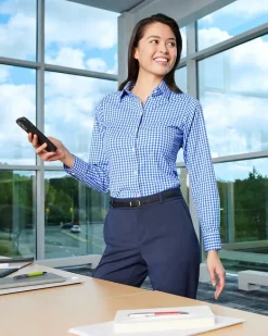 Devon & Jones DG536W - Crownlux Performance® Ladies Gingham Shirt