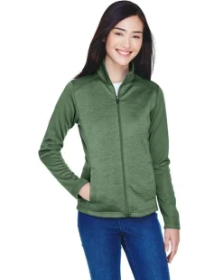 Devon & Jones DG796W - Ladies Newbury Colorblock Mélange Fleece Full-Zip