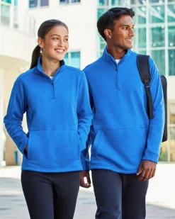 Devon & Jones DG798W - Ladies Newbury Mélange Fleece Quarter-Zip