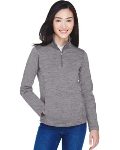 Devon & Jones DG798W - Ladies Newbury Mélange Fleece Quarter-Zip
