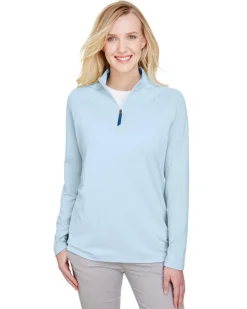 Devon & Jones DG480W - Women's Performance Micro-Stripe Quarter-Zip Pullover