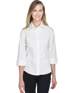 Devon & Jones DP625W - Ladies Three-Quarter Sleeve Stretch Poplin Blouse