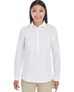 Devon & Jones DP610W - Ladies Perfect Fit Half-Placket Tunic Top
