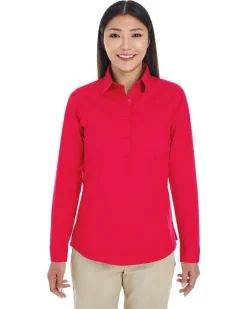 Devon & Jones DP610W - Ladies Perfect Fit Half-Placket Tunic Top