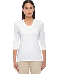 Devon & Jones DP184W - Ladies Perfect Fit Bracelet Length V-Neck Top