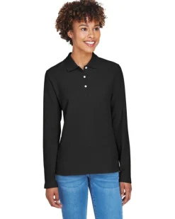 Devon & Jones D110W - Ladies Pima Piqué Long-Sleeve Polo