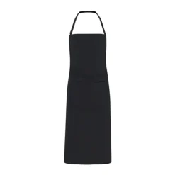 EgotierPro DE9129 - Premium Chef Apron with Double Pocket and Tie-Straps