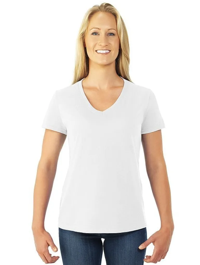 Fruit of the Loom l3900v - HD Cotton™ Women's V-Neck Tee