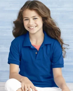 Gildan 8800B - Youth DryBlend Moisture-Wicking Polo Shirt by Gildan