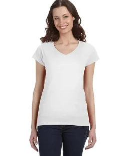 Gildan G64VL - Ladies Softstyle V-Neck T-Shirt with Tapered Fit
