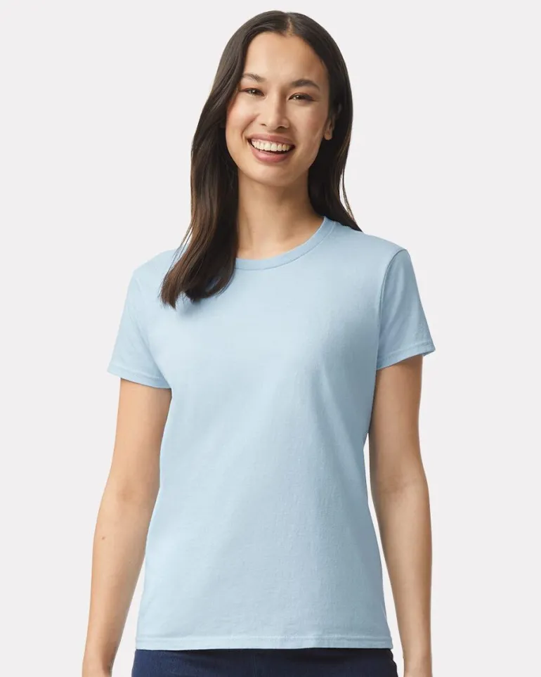 Gildan 2000L - Comfort Fit Ladies T-Shirt with Seamless Collar and Double-Needle Stitching