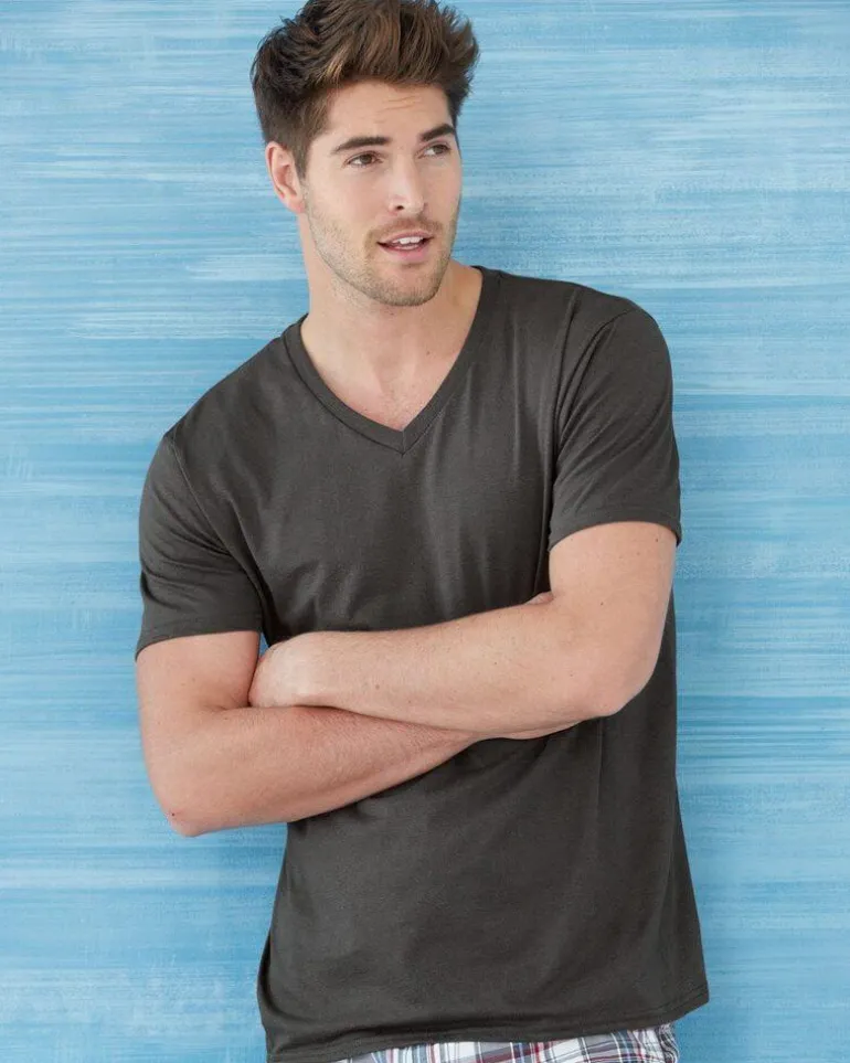 Gildan 64V00 - Gildan Softstyle V-Neck Cotton T-Shirt for Men