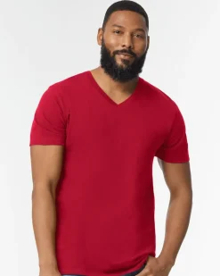 Gildan 64V00 - Premium T-Shirt Soft Style V-Neck Cotton Blend