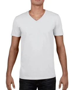 Gildan 64V00 - Premium T-Shirt Soft Style V-Neck Cotton Blend