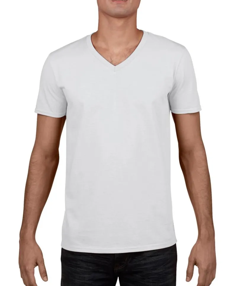 Gildan 64V00 - Premium T-Shirt Soft Style V-Neck Cotton Blend