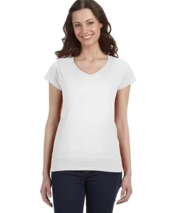 Gildan 64V00L - Ladies' Softstyle V-Neck Cotton T-Shirt by Gildan