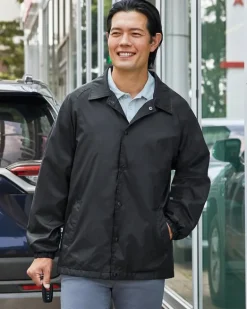 Harriton M775 - All-Weather Nylon Taffeta Staff Jacket with Jersey Lining