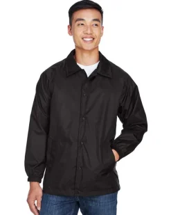 Harriton M775 - All-Weather Nylon Taffeta Staff Jacket with Jersey Lining