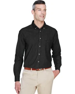 Harriton M550 - Men's 6.5 oz. Long-Sleeve Denim Shirt