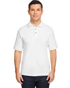 Harriton M200 - Men's 6 oz. Ringspun Cotton Piqué Short-Sleeve Polo
