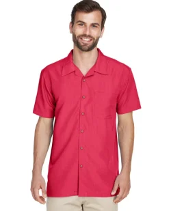 Harriton M560 - Men's Barbados Textured Camp Shirt