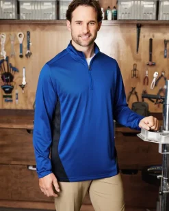 Harriton M786 - Men's Flash Snag Protection Plus IL Colorblock Quarter-Zip