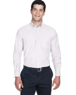 Harriton M600 - Men's Long-Sleeve Oxford with Stain-Release