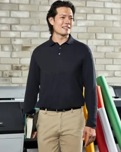 Harriton M265L - 5.6 oz. Easy Blend Long-Sleeve Polo