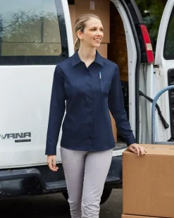 Harriton M585LW - Ladies Advantage IL Long-Sleeve Workshirt