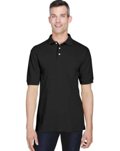 Harriton M265P - 5.6 oz. Easy Blend Polo with Pocket