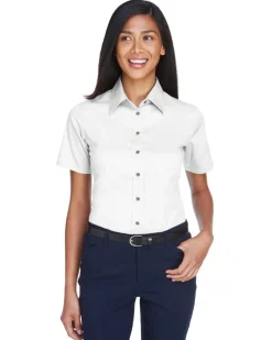 Harriton M500SW - Women's Stain-Release Twill Shirt with Wrinkle Resistance