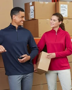 Harriton M748W - Ladies Advantage Snag Protection Plus IL Quarter-Zip