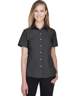 Harriton M560W - Ladies Barbados Textured Camp Shirt