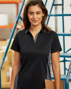 Harriton M386W - Ladies Flash Snag Protection Plus IL Colorblock Polo