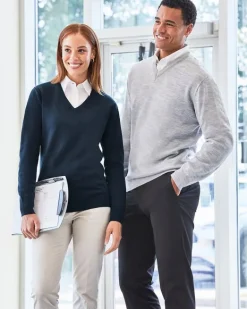 Harriton M420W - Ladies Pilbloc™ V-Neck Sweater