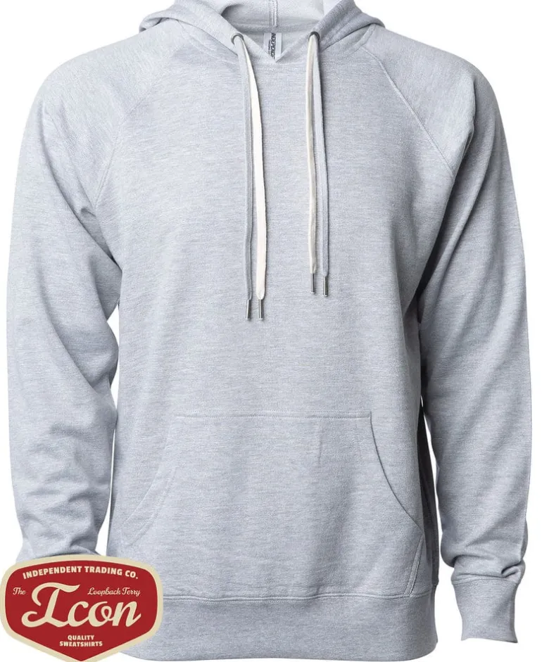 Independent Trading Co. SS1000 - Unisex Lightweight Loopback Terry Hooded Pullover