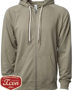 Independent Trading Co. SS1000Z - Unisex Lightweight Loopback Terry Zip Hood