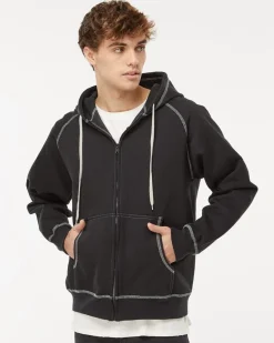 King Fashions KP8017 - EXTRA HEAVY FULL ZIP HOODED JACKET