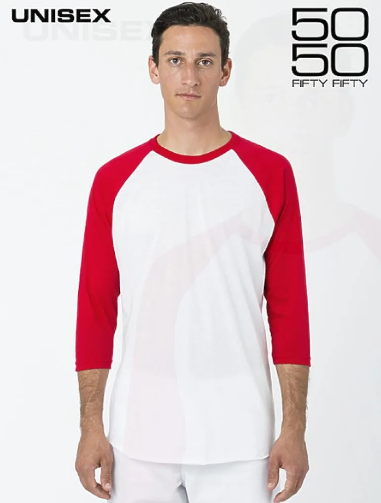 Los Angeles Apparel ff53 - 34-Sleeve Raglan Tee