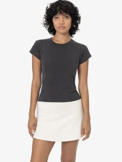 Los Angeles Apparel 43021gd - GD Cap Sleeve Baby Tee