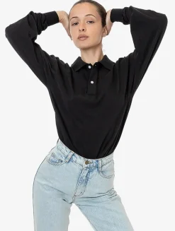 Los Angeles Apparel 18417gd - Long Sleeve Polo T-Shirt
